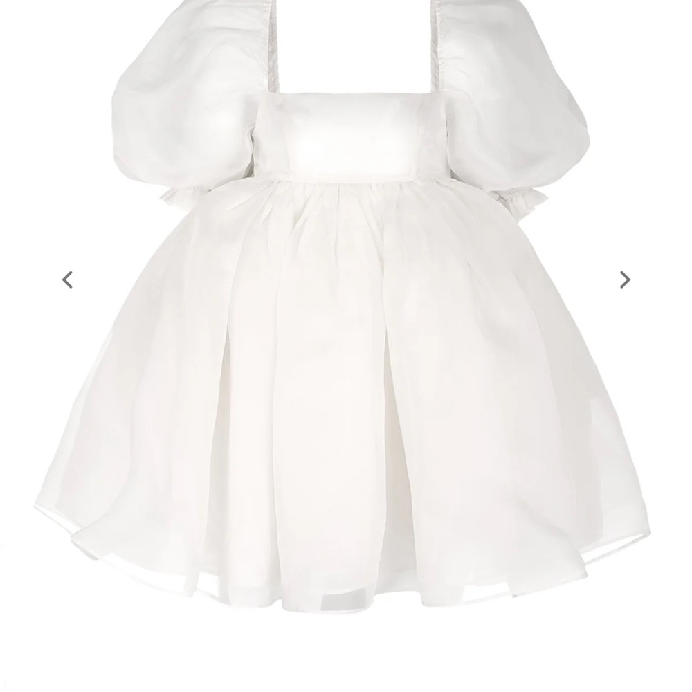 Selkie White puff Dress